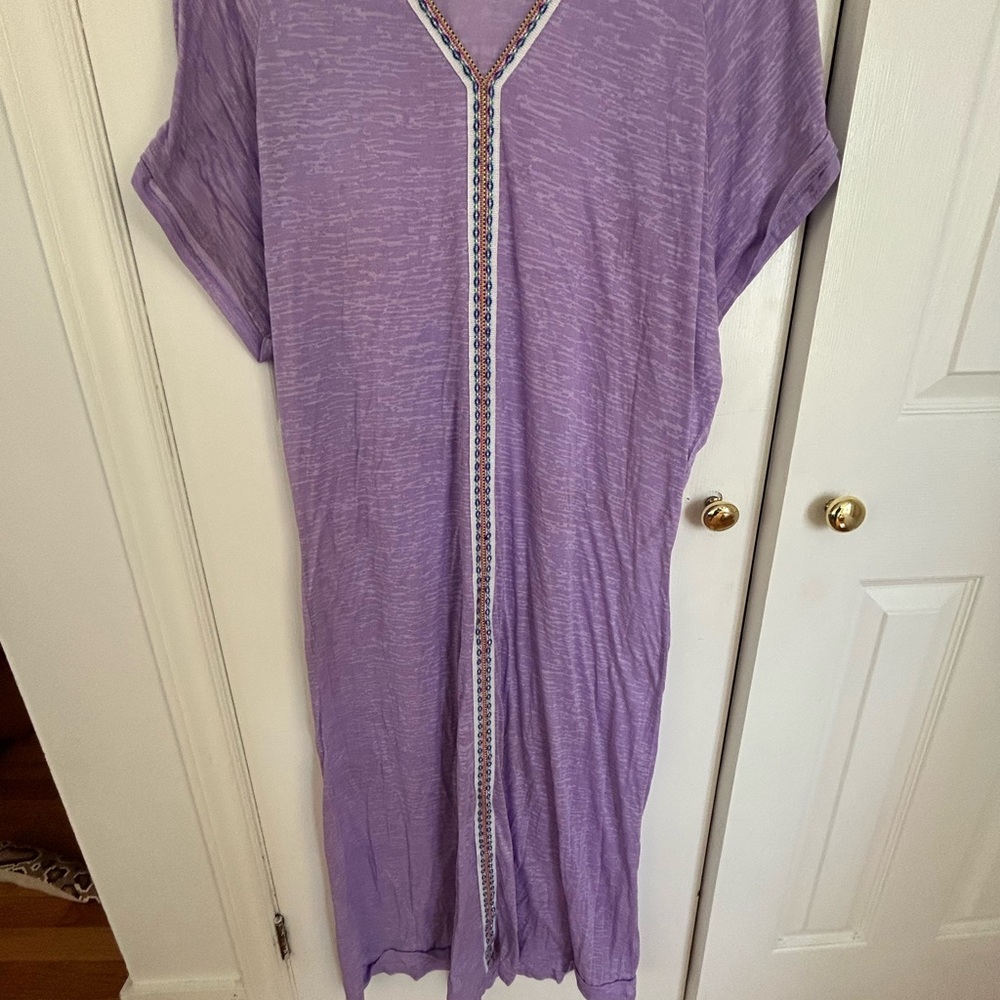 Pitusa Lavender Tunic with Colorful Trim